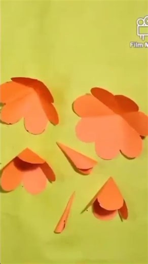 Easy Flower making paper craft #craft #homemadepapercraft #papercrafts #diy #paperwallcraft