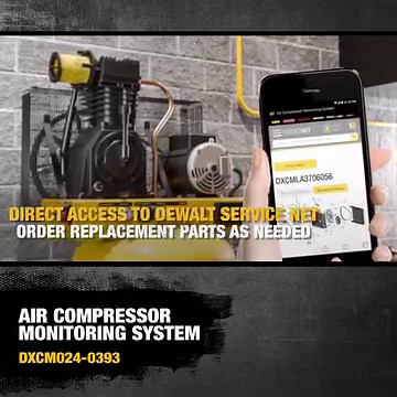 5.4K views · 120 reactions | Take your shop to the next level with the 3/4in. Compressed Air Piping System. This easy-to-install system features continuous pipe length and compression-style fittings to ensure a tight, leak-free fit. Monitor your air compressor's health directly from your phone with the built-in app included with our Air Compressor Monitoring System. #DEWALT #DEWALTTough #Autoshop #Automotive #AutoEssential | DEWALT | Facebook