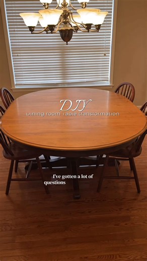 DIY Dining-room Table transformation. This was my first furniture flip, what do you think? #diyfurnituremakeover #diyfurnitureflip #diydiningtable #diyproject #furnitureflip