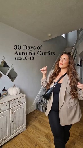 TK • Shopping & Outfit Inspo • Plus Size Fashion on Instagram: "The most simple, yet stylish Autumn fit 奈 Unitard - @boohoo Blazer - @boohoo Bag - @shein_gb Trainers @officeshoes Links in stories and My Outfits highlights ✨️ #ootd #outfitinspo #plussize #fyp #autumn"