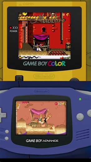 Aladdin GAME BOY COLOR vs GAME BOY ADVANCE 👌💖