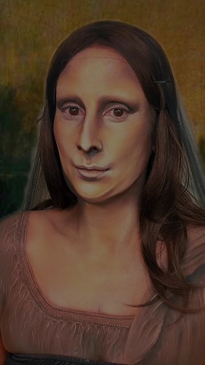 Turning myself into the Mona Lisa 🎨 #sfxmakeup #monalisa