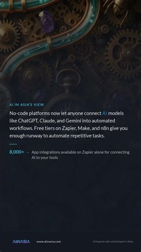 Build AI Automations Without Code Using n8n, Make, and Zapier