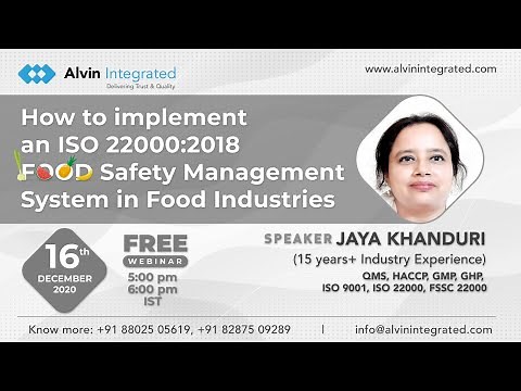 How to implement an ISO 22000:2018 FSMS in Food Industries