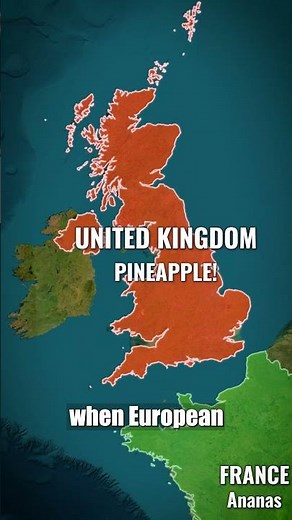 Why does ONLY the UK say "Pineapple"? #languages #geography #maps #pineapple #ananas #funfacts