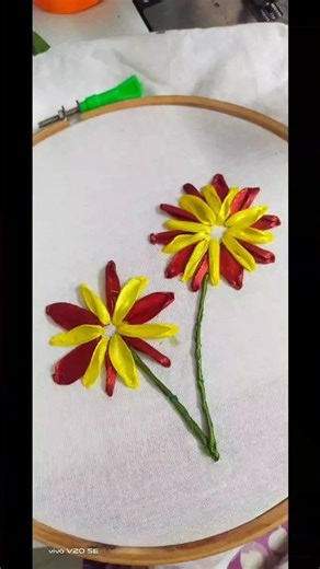 Ribbon Work Easy #Ribbon #design #work #embroidery