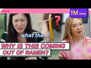 [4K] SNSD was shocked at the sudden appearance inside of ramen😂 (Turn On CC)