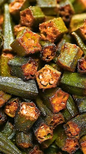 spicy roasted okra 🤯 recipe at eat something vegan dot com #recipe #okra #plantbased #healthyrecipes | Eat Something Vegan