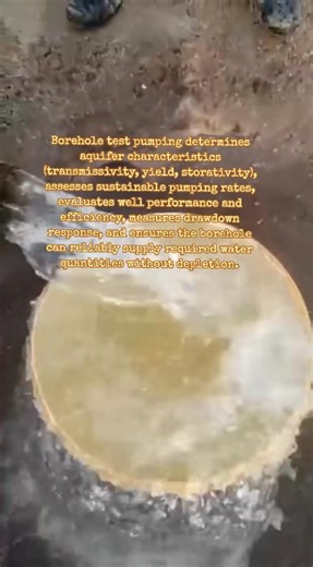 Borehole test pumping determines aquifer characteristics (transmissivity, yield, storativity), assesses sustainable pumping rates, evaluates well performance and efficiency, measures drawdown response, and ensures the borehole can reliably supply required water quantities without depletion. Call  0720545191 Bonvic Drilling Company www.bonvicdrilling.com | Bonvic Drilling Company | Facebook