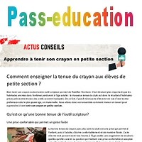 Apprendre à tenir son crayon en petite section