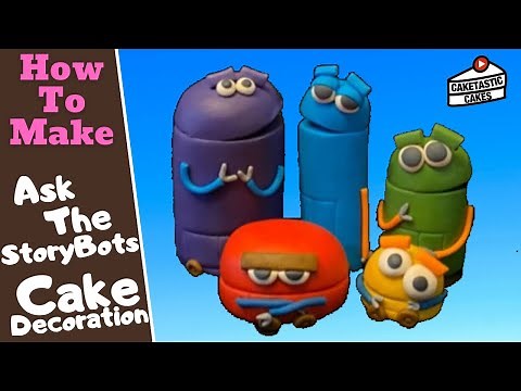 Storybots Cake Tutorial - Netflix Jr - How to Make Storybots Cake Toppers - Cake Decorating Video