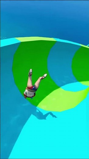 Harley Quinn Awesome Water Slide #1 #shorts