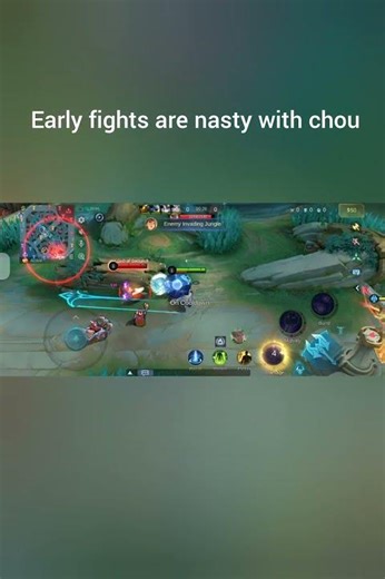 Early fight with chou so nasty almost dead #mlbb #mlbbhighlights