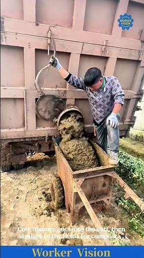 Amazing Farm Work – Unloading Cow Manure for Natural Fertilizer #farming #hardwork