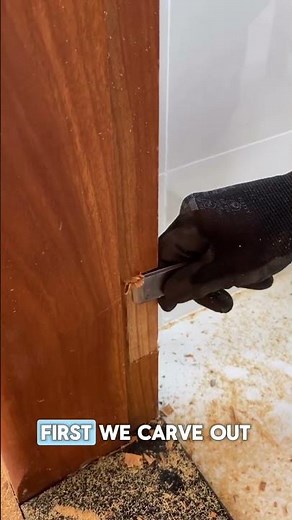 The Secret to a Perfectly Flushed Door Hinge! 🚪#diy