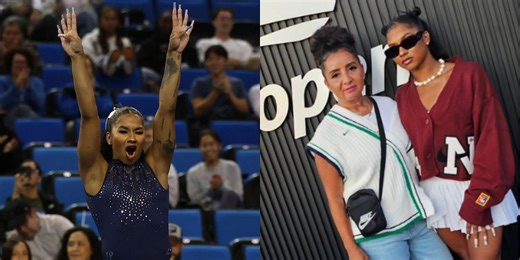 Jordan Chiles' mother Gina makes her feelings known as the 23-year-old pens a heartwarming message for UCLA Gymnastics