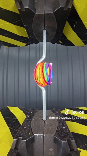 Fail Stretching 120 Hair Elastics with Hydraulic Press