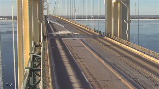 Mackinac Bridge closes after hazardous ice fell from cables and towers