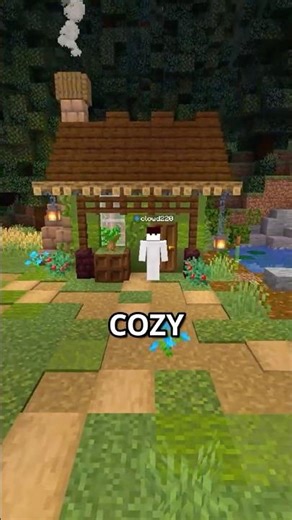 Cozy Starter House 🏠 #minecrafttutorial #minecraft #minecraftshorts