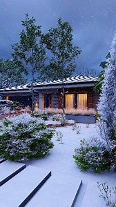 Modern Winter Home – Getting Ready for Christmas A warm, modern one-story home wrapped in soft winter light, blending brick, wood, and clean geometry. The sheltered entrance, panoramic glazing, and sculpted landscaping create a calm, elegant atmosphere—perfect for getting ready for Christmas. A contemporary retreat designed for comfort, warmth, and timeless architectural character. #modernhouse #winterhome #brickhouse #modernarchitecture #warminteriors #christmasmood #architecturaldesign | Ion E