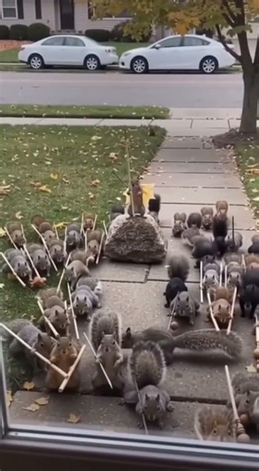 The Squirrel Army Is Taking Over! 🐿️⚔️ #Squirrels #FunnyAnimals #Epic #Shorts #Animation