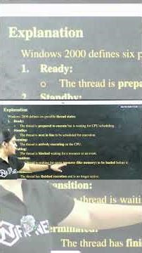 UGC NET ICT PYQ | Thread States in Windows 2000 Operating System | Ready Standby Running Waiting