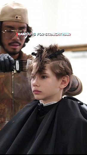 Fluffy Textured Fringe with Low Taper | Haircut for Straight Hair