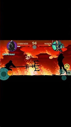 Darkness Vs Major One Shot Edit (phonk Remix edit) Shadow Fight 2 #shots #funk #remix #shadowfight2