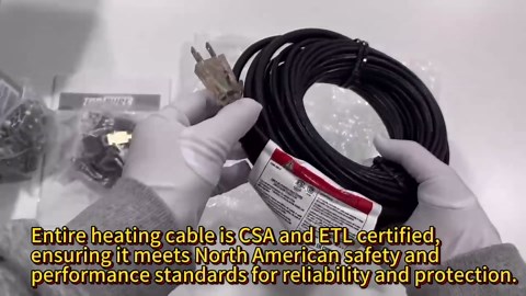 TDRD 240 feet Roof & Gutter Snow De-Icing Kit, 5W/ft Heat Tape for Roof and Gutters Ice Dam Prevention with 6 ft Power Cold