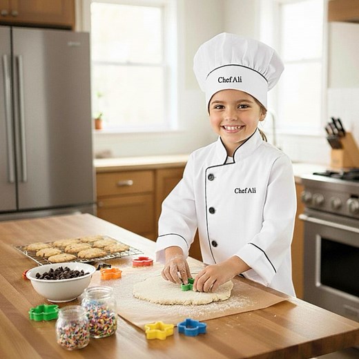 Personalized Kids Chef Coat & Hat: Embroidered Cooking Costume - Etsy