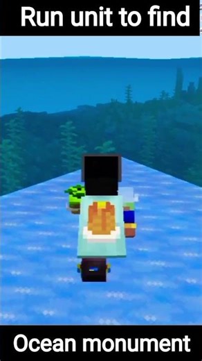 Run unit to find ocean monument #minecraft #shorts