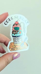 CODE SUNDAE | Medical Ice Cream Day Sticker | Nurse Humor Vinyl Sticker - Etsy Canada
