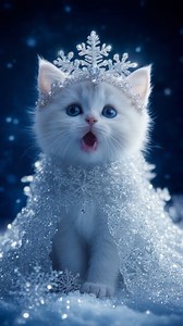 782K views · 23K reactions | Happy MondaySnow queen #trending #animallover #lipsync #cat #catlover #tinykitten #猫 #singingcat #ai #animaltalk #kitten #aiartwork #cuteanimals #kitty #cute #癒やし #singing | Pawfectlyfluff | Facebook