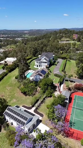 Sneak Peek at our next Home Tour 🙌. Tomorrow I will be sharing this grand Hamptons-inspired acreage estate with you. This mansion sits on approximately 4.45 hectares and sits proudly on a hill overlooking the Gold Coast hinterland and city skyline 😍. Are you ready for more?. Currently on the market with @alex.phillis . . . #hamptonsstyle #hamptonstyle #hamptonsinspired #goldcoasthomes #goldcoastrealestate #luxuryhomesgoldcoast #queenslandhomes
