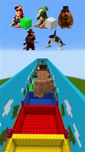 Brainrot Long Jump Challenge...#shorts #minecraft