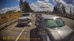 Car crash chaos on the highway: driver hits SUV