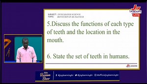 11 reactions | Join your Integrated Science facilitator, Sir Opoku, on the Joy Learning JHS 3 Revision Show as he takes you through 'dentition in humans'. For the full lesson, kindly visit our YouTube channel @joylearningtv. #JoyLearning #JHSRevisionShow | Joy Learning | Facebook