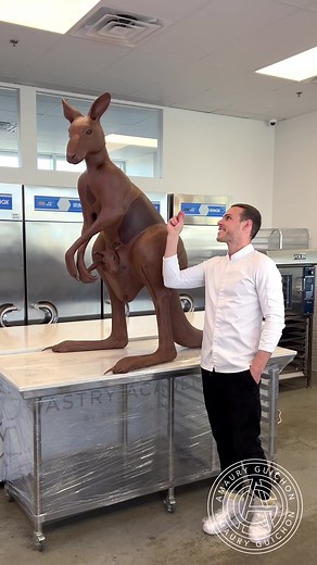 Chocolate Kangaroo! 🦘 Inspired by my upcoming show, a sweet spin-off of the franchise MasterChef, called “Dessert Masters” that will be launching later this year in Australia. #amauryguichon #chocolate #kangaroo
