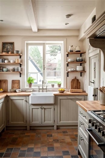 A Timeless Country Kitchen with Warm Details