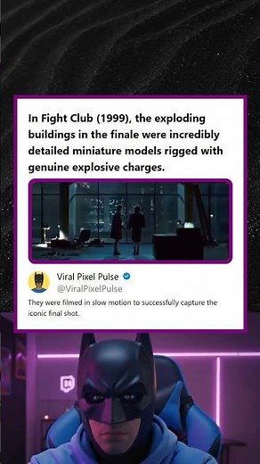 Fight Club 1999 Final Building Explosion Used Miniatures Rigged with Real Explosives