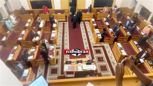 SHAME ON YOU ... Landless People’s Movement lawmaker Harald Kambrude criticised members of parliament (MPs) in the National Assembly on Tuesday for again failing to meet the quorum. The quorum was short of one MP to fulfill the 49-member requirement. This follows an initial attempt to table the midterm budget on Monday, which failed to meet the quorum. It was then postponed to Tuesday, but speaker Peter Katjavivi adjourned the session until Wednesday, in a third attempt to table the midterm budg