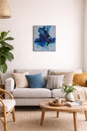 Original Acrylic Painting of an Orca - Etsy