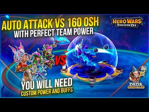 I killed 160 Osh on auto. Buffs and heroes setup for Asgard 160 Osh. Hero Wars: Dominion Era