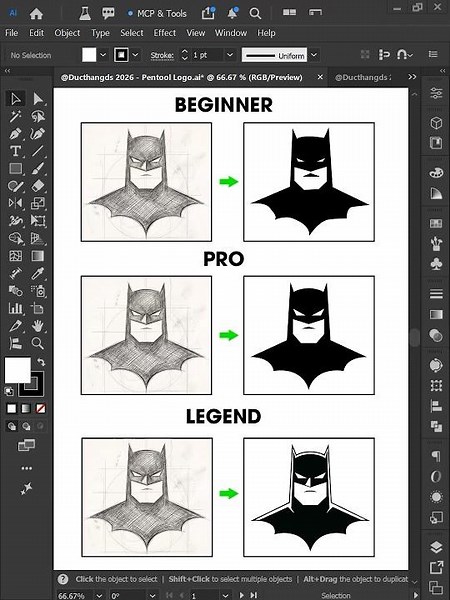 Adobe Illustrator 2026 Tips – Levels of Icon and Logo Drawing for Designers #ducthangds