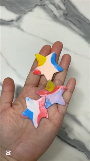 Cute Polymer Clay Star Charms ✨ | Satisfying DIY #shorts
