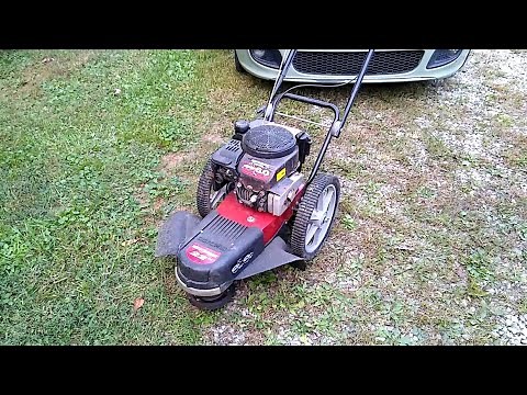 Craftsman 22 inch Walk behind string trimmer. a little bartering today.