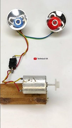 DC Motor Experiment Amazing LED Glow in Both Directions