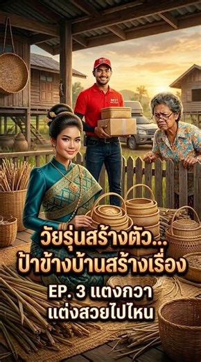 วัยรุ่นสร้างตัวป้าข้างบ้านสร้างเรื่อง EP.3แตงกวาแต่งสวยไปไหน