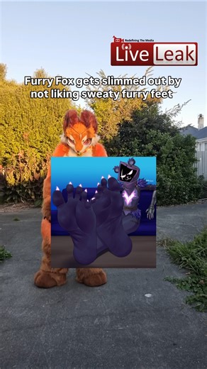 Furry gets slimed out for not liking sweaty furry feet #furry #furrymemes #fursuit #furries #fursona
