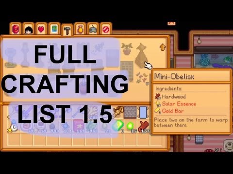 I WILL SHOW YOU 100% FULL CRAFTING LIST STARDEW VALLEY 1.5 + YOU CAN ASK ME ANYTHING ABOUT THE GAME